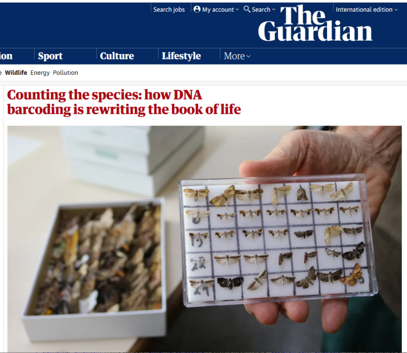 DNA barcoding, developed in Canada, explored by Guardian newspaper